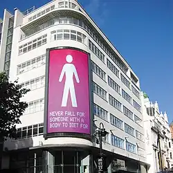 Never Fall for Someone with a Body To Diet for Leicester Square, London UK, 2001