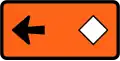 Detour - follow diamond symbol (to the left)