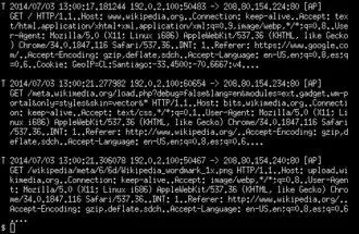 ngrep console output