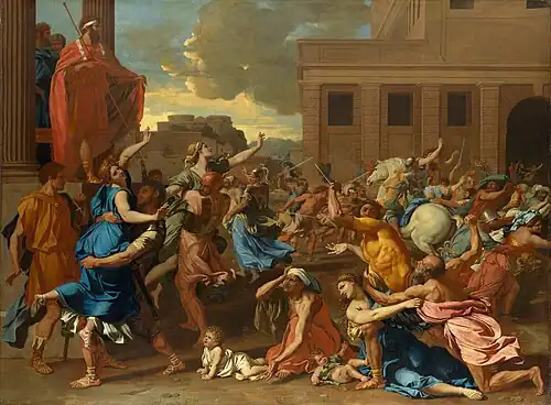 The Rape of the Sabine Women, by Nicolas Poussin, c. 1634–35, Metropolitan Museum of Art, New York City