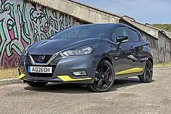 Front featuring the yellow trim and rims