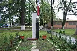 Noe Zhordania Statue and square in Lanchkhuti