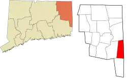 Sterling's location within the Northeastern Connecticut Planning Region and the state of Connecticut