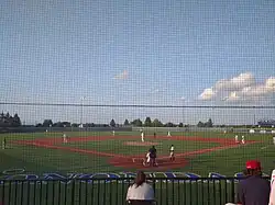 The baseball field during a Syracuse Salt Cats game, 2021