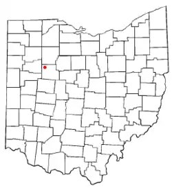 Location of Ada, Ohio