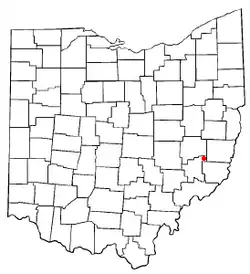 Location of Batesville, Ohio