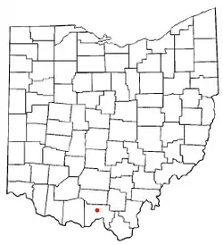 Location of Lucasville, Ohio