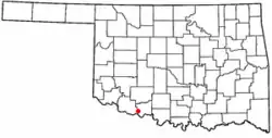 Location of Devol, Oklahoma