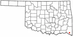 Location in Oklahoma