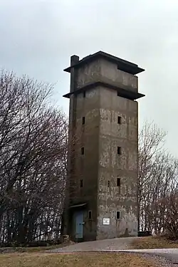World War II-era observation and fire control tower for Battery 205