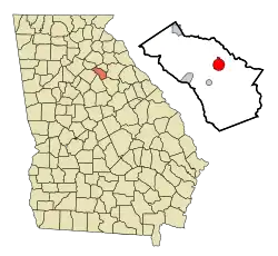 Location in Oconee County and the state of Georgia