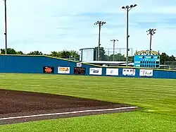 Athletic field at the Oktaha school complex in May 2025