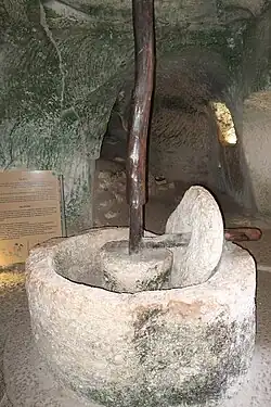An old olive press at Tell Maresha