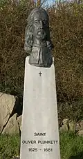 Bust of Oliver Plunkett in the Kilcloon Millennium Garden
