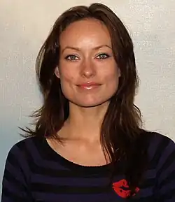 Olivia Wilde in a similar pose to the Celebrity Number Six image