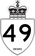 Highway 49 marker