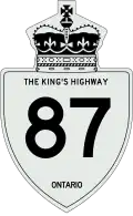 King's Highway 87 marker