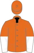 Orange, White halved sleeves