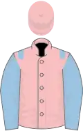 Pink, light blue epaulets and sleeves