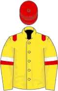 Yellow, red epaulets, white and red armlets, red cap