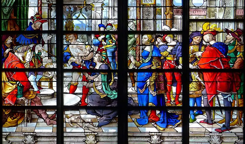 Central part: Judgement of Solomon