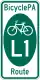 BicyclePA Route L1 marker