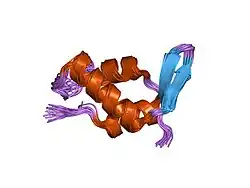 1nha: Solution Structure of the Carboxyl-Terminal Domain of RAP74 and NMR Characterization of the FCP-Binding Sites of RAP74 and CTD of RAP74, the subunit of Human TFIIF