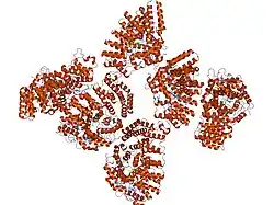 1tny: Rat Protein Geranylgeranyltransferase Type-I Complexed with a GGPP analog and a FREKKFFCAIL Peptide Derived from the Heterotrimeric G Protein Gamma-2 Subunit