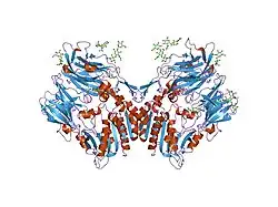 2bgr: CRYSTAL STRUCTURE OF HIV-1 TAT DERIVED NONAPEPTIDES TAT(1-9) BOUND TO THE ACTIVE SITE OF DIPEPTIDYL PEPTIDASE IV (CD26)