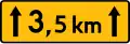 T-2 "plate indicating a distance on which a hazard is repeated or occurs"
