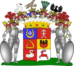 Coat of arms of Count Andrzej Kuczkowski (1807)