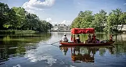 Lake surrounding the palace