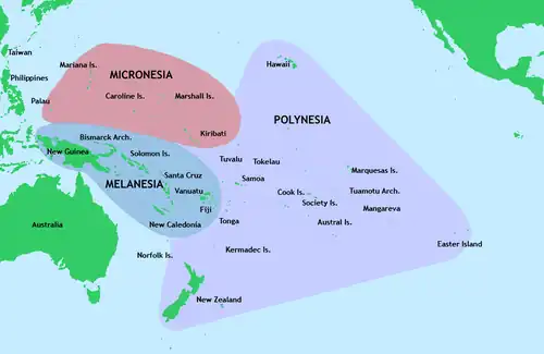 Image 13Melanesia is one of three major cultural areas of the Pacific Ocean islands, along with Micronesia and Polynesia. (from Melanesia)