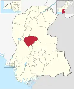 Map of Sindh with Shaheed Benazirabad District