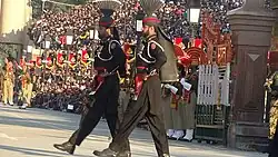 Pakistani Rangers at the Wagah-Attari border crossing.