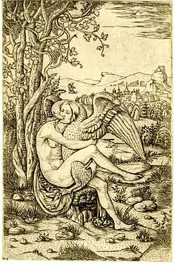 Leda and the Swan, engraving