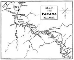 Map of the Panama Railroad, 1861