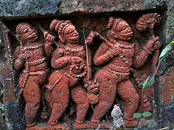 Terracotta relief at Singhabahini temple