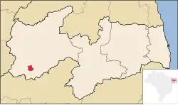 Location in Paraíba state