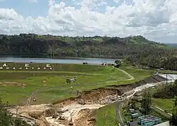 USACE and Pennsylvania National Guard working to stabilize the structure, October 9