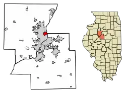 Location of Peoria Heights in Peoria County, Illinois.