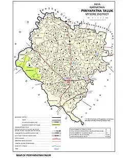 Periyapatna Taluk Map