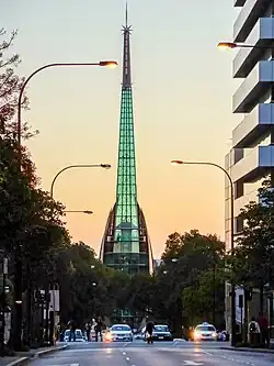 As seen from Barrack Street at dusk