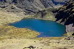 A lake at the Lares trek