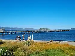Photo of wharf on a sunny day.