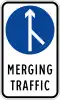 Merging traffic (plate type)