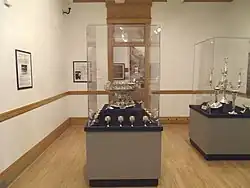 Additional silver service (silverware) that was donated to USS Arizona by the citizens of Arizona in 1919. on display at the Arizona Capitol Museum.