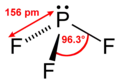 Structure and dimensions of phosphorus trifluoride