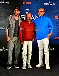 Hrithik Roshan (left) with uncle Rajesh Roshan (middle) and father Rakesh Roshan (right) in 2025