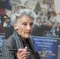 Colour photograph of Phyllida Law at the 'Nanny McPhee London film premiere in 2005